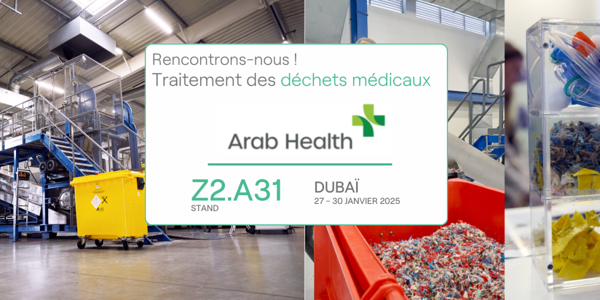 Ecosteryl à Arab Health 2025. Fabricant de machines de désinfection et tri des déchets hospitalier.